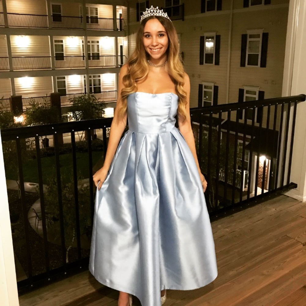 Blue gown!